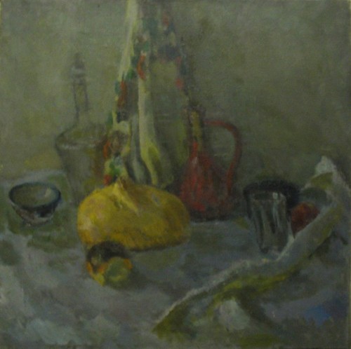 still-life; canvas, oil, 70x70 sm, collection