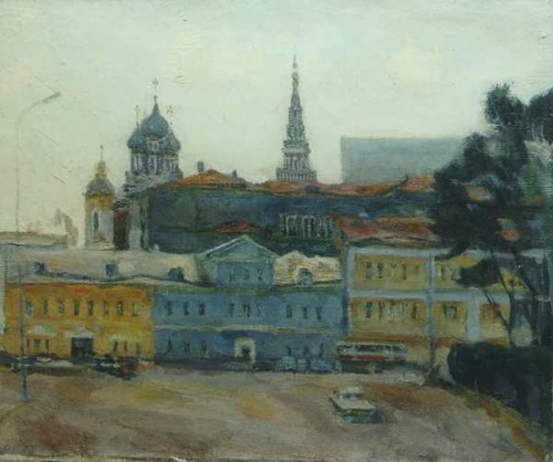 The prospect over the Kadashevskaya embankment; canvas, oil, 50x60 sm, 1994 year, collection