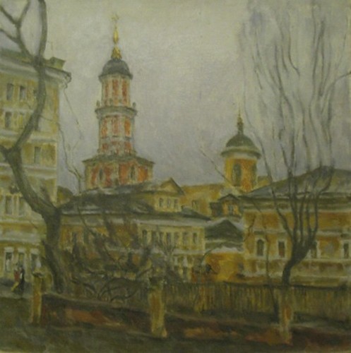 Old Moscow. City landscape: Menshikov a tower