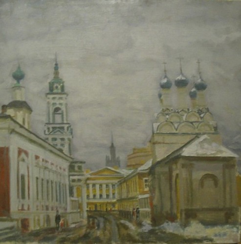The Pyatnitskaya street; canvas, oil, 60x60 sm, collection
