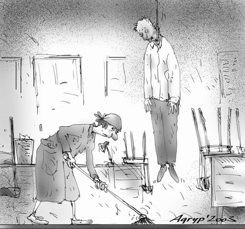 Suicide; caricatura, collection