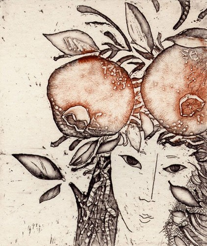 Taste of a pomegranate; Etchings
