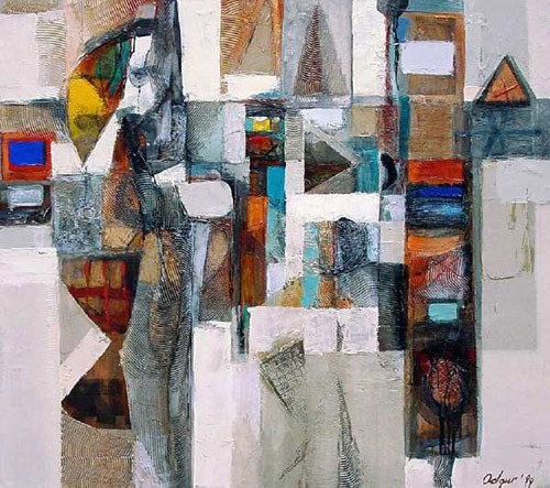 Walks of E. Munk; canvas, oil, 70x80 sm, 1999 year, collection