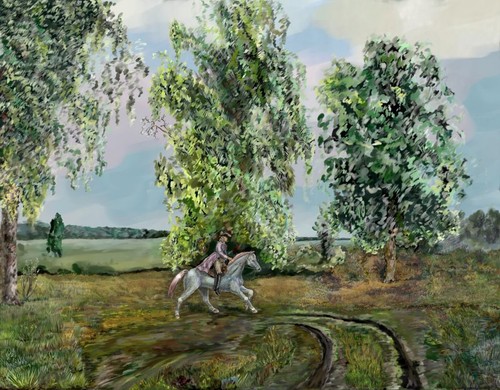 A rider at the worlds checkpoint; Open Canvas, collection