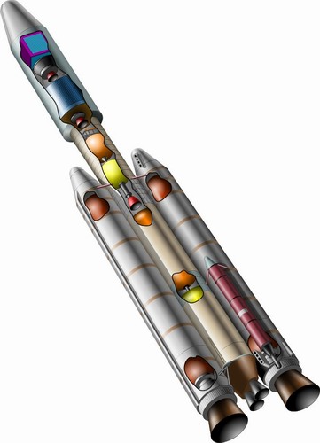 Space: Booster rocket Titan IIIE