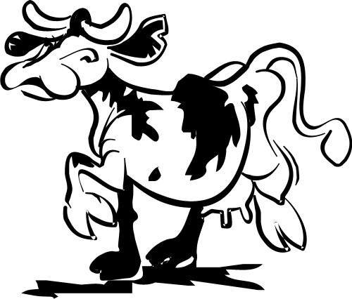 Cow; Cartoon, Bull, Horn, Animal