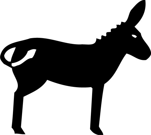 Donkey; Animal, Domestic, Silhouette, Farm