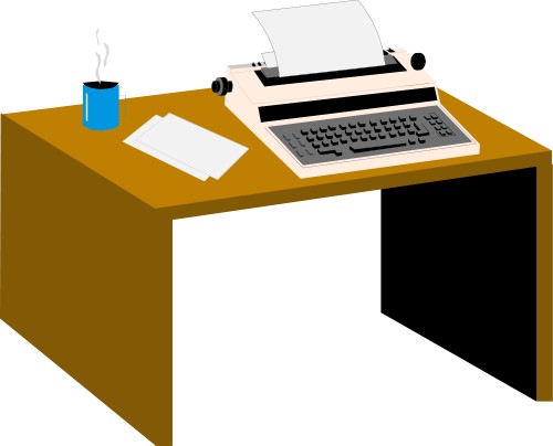 Typewriter on a desk; Business