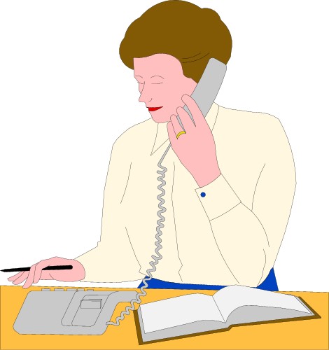 Business: Businesswoman speaking on the phone
