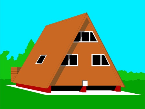 Swiss chalet; Chalet, House, Wood, Scene