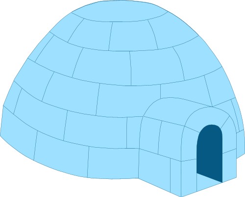 Eskimo house made from ice; Igloo, Ice, House, Cold