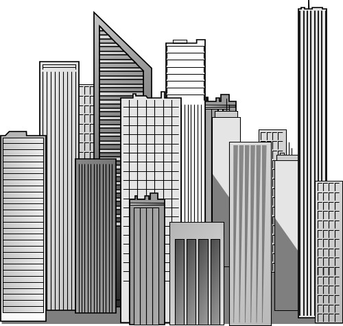 Skyscrapers; Skyscraper, Manhattan, City, Architecture
