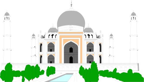 Taj Mahal in India; Buildings