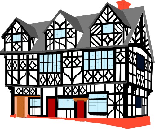 Elizabethan timber-framed house; Timber frame, House, History, Wood