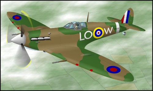 A Mark VB Spitfire; Corel Xara