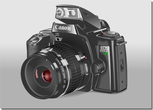 Camera CANON 1000F; The digital chamber, novelty, Canon, mirror, a lens