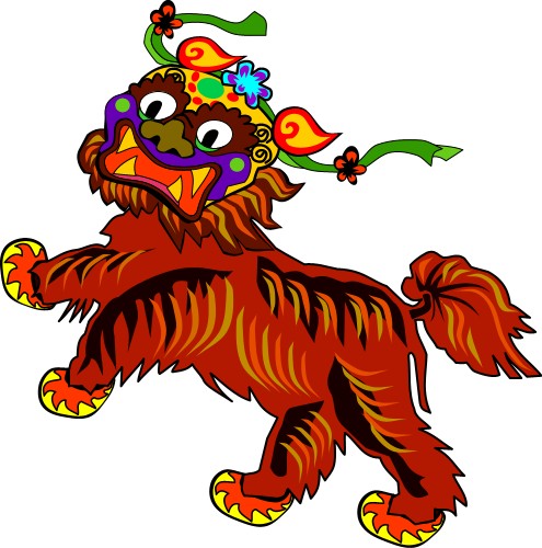 Chinese Lion; Asia, Holiday, Corel, Chinese, Lion