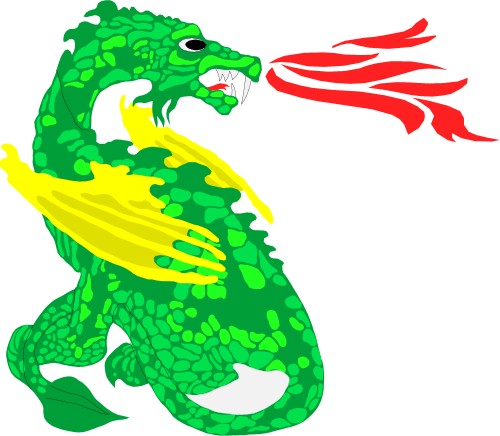 Cartoons: Fire-breathing dragon