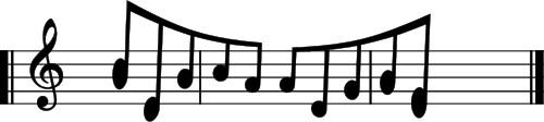 Musical stave; Music, Grey, Border