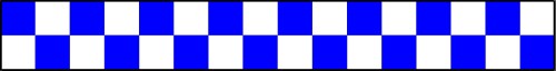Chequer; Chequered, Border, Blue