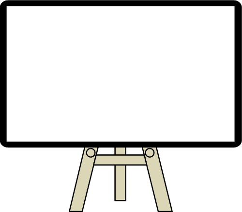 Easel with whiteboard; Backgrounds