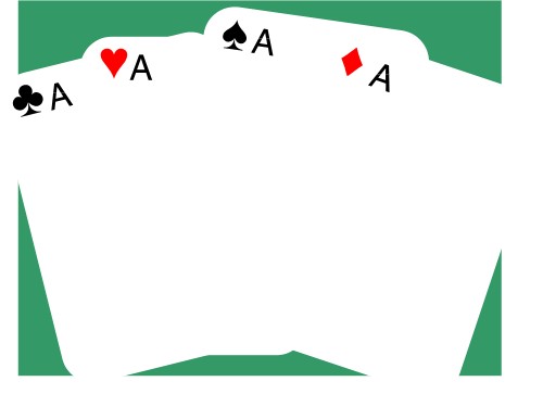 Four aces; Flush, Card, Game, Frame