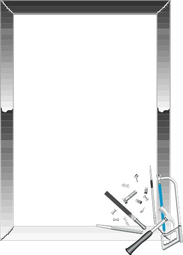 Picture frame with selection of tools; Backgrounds