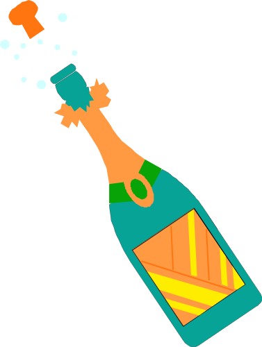 Food: Bottle of champagne