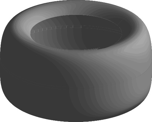 Lathed pot; Lathed, 3D, Shaded, Object, Pot