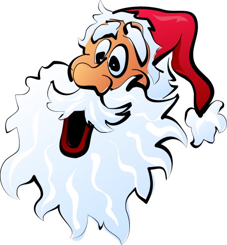 Santa's face; Santa, Christmas, Xmas, Beard, Hat, St Nicolas