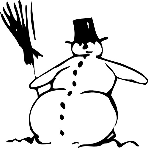 Snowman; Snowman, Snow, Xmas, Broom, Coal, Hat