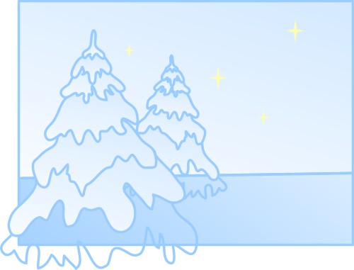 Holidays: Snowy trees