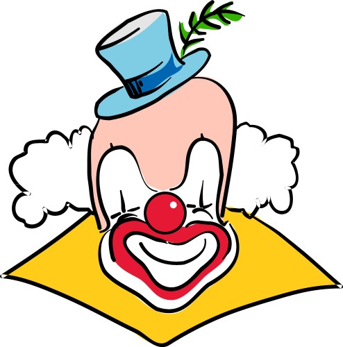 Clown; Circus, Crusty, Hat, Makeup, Hair, Smile, Happy