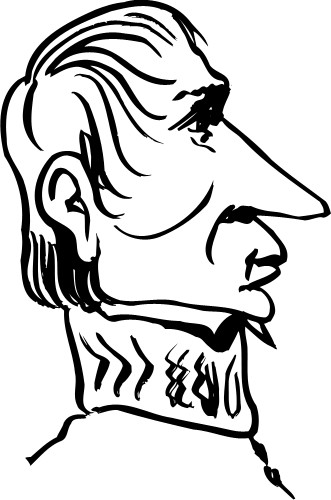 E Sjoberg; Man, Nose, Profile