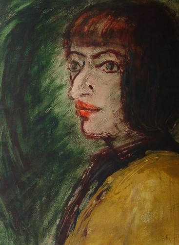 E. Otarova; paper, aquarel, sumi; 1964 year