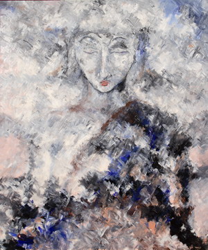 Angel of Presentiment; canvas, oil; 180 x 150 cm