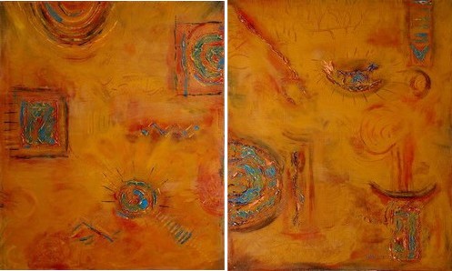 Diptych. Arizona; canvas, oil; 120 x 100 cm