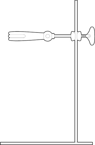 Science: Side view of a clamp