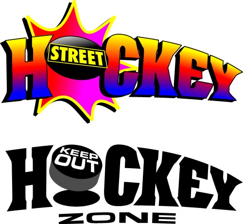 Street hockey logo; Sport