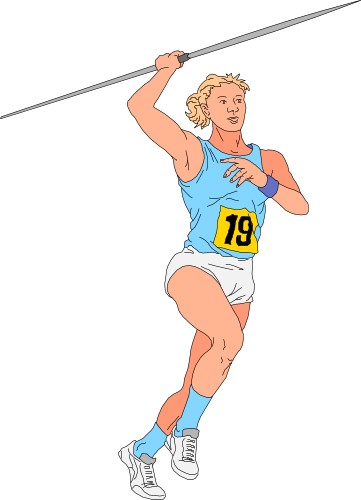 Sport: Person throwing a javelin