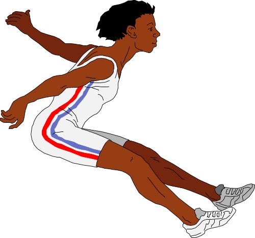 Sport: Person doing a long jump