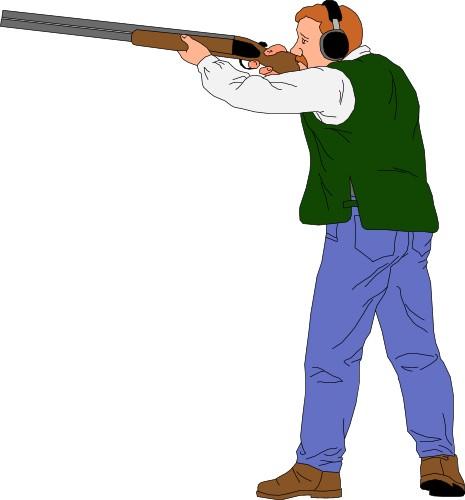 Sport: Man firing a rifle