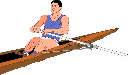 Front man in a rowing team; Sport