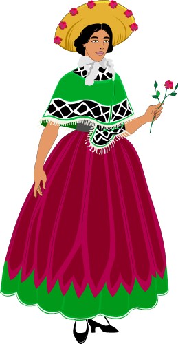 Mexican Woman; People, Traditional, Corel, Mexican, Woman