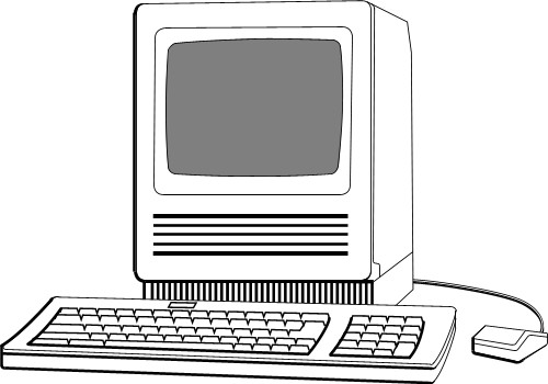 Computer; Mac, Screen, Disc, Drive, CPU, Mouse, Keyboard