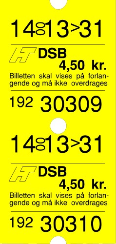 Danish Subway Ticket; Travel