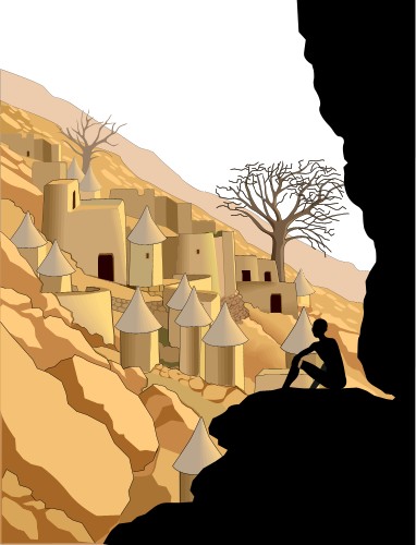 Dogan Village Africa; Travel, Totem, Graphics, Dogan, Village, Africa