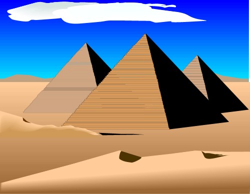 Pyramids; Travel, Icon, Corel, Pyramids