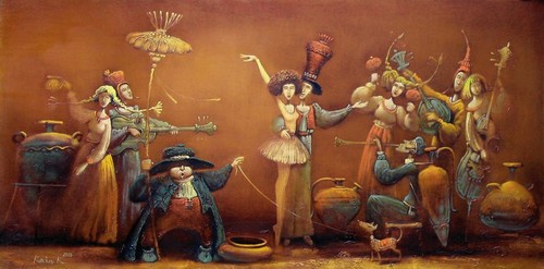 Spice Dance; 2003 year; canvas, oil; 60x120 cm (~24x47 inches)