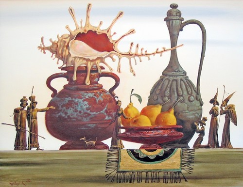 Still Objects with the Shell; 2000 year; canvas, oil; 70x90 cm ( ~ 28x35 inches)
